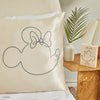 Kitsch & Mickey and Minnie Satin Pillowcase  Mrs.Mouse-Cream