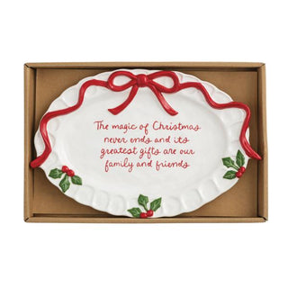 Christmas Bow Plate