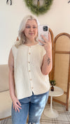 Uptown Girl Sweater Top In Off White