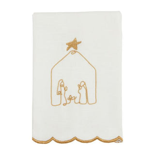 Nativity Gold Scallop Towel