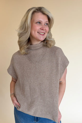 Natalie top in Oatmeal