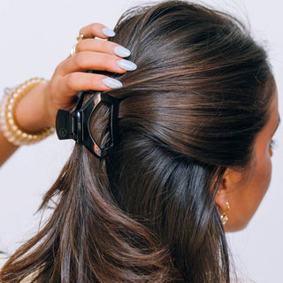 Open Petite Hair Clip in Black