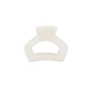 Open Petite Claw Clip in Coconut White