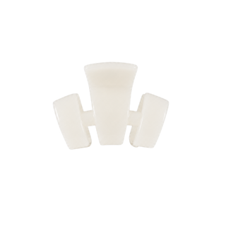 Classic Petite Hair Clip in Coconut White