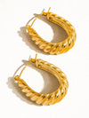 Jordyn Croissant Hoop Earring - 18K Gold Plated