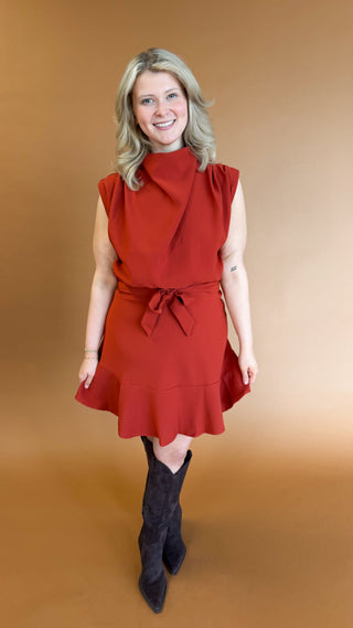 Worth Repeating Dress in Rust