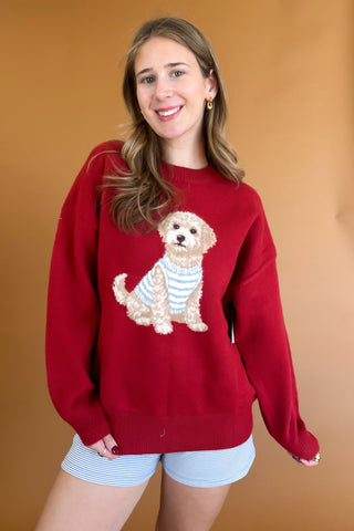 Goldendoodle Sweatshirt in Red