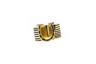 Horseshoe Brass Bandana Ring