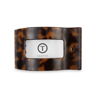 Flat Rectangle Medium Hair Clip in Tortoise