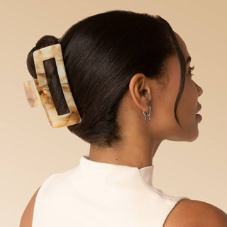 Jumbo Claw Clip in Chocolate Marble