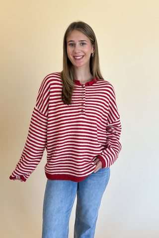 Henley Sweater Top