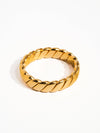 Pierre 18K Gold Plated Braided Stack Ring