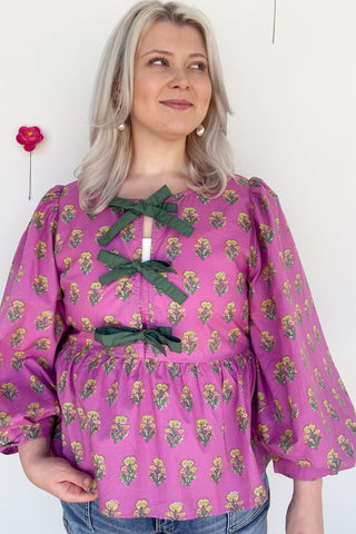 Garden Tie Front Top