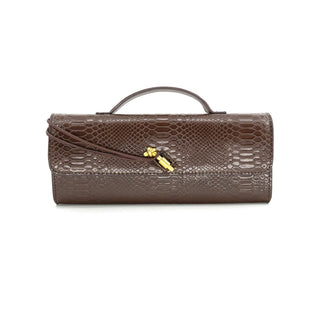 Sarai Clutch in Brown