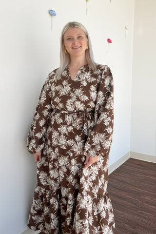 Fall Floral Midi Dress