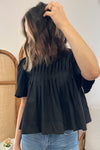 All the Pleats Top in Black