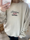 Arkansas Razorbacks Embroidered Script Cream Sweatshirt