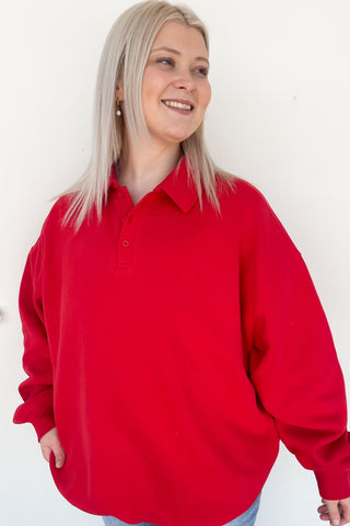 Melanie Sweater in Red
