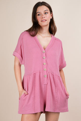 The Avery Romper in Pink