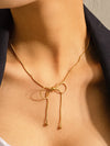 Wildrose 18K Gold Plated Bow Chain Necklace