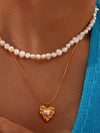 Taliana Pearl Heart Necklace