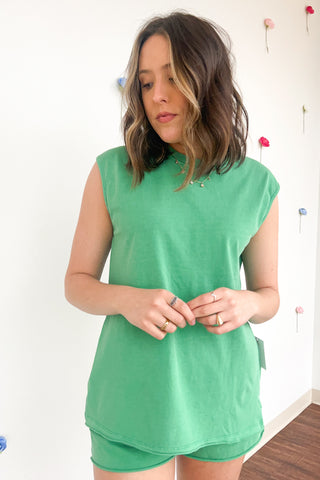 Calm My Mind Shorts in Green
