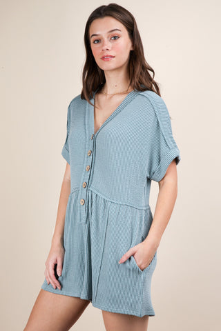 The Avery Romper in Blue