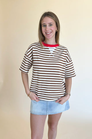 Helena Top In Brown