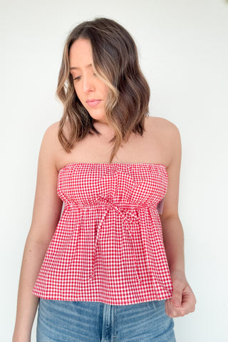 Brianna Checkered Top