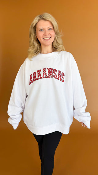 Arkansas Polka Dot Mockneck Sweatshirt // Charlie Southern