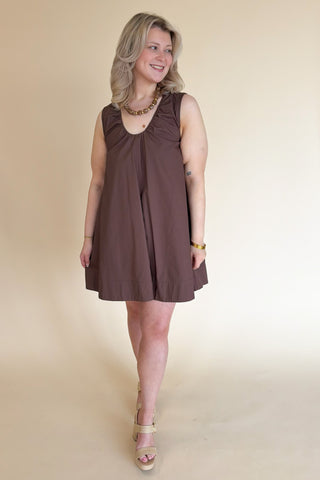 Amanda Dress in Brown