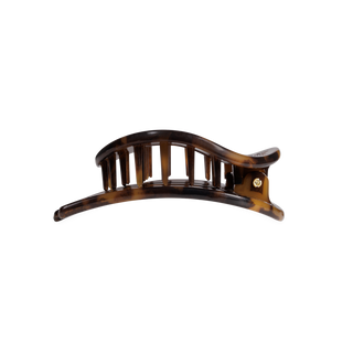 Flat Circle Medium Hair Clip in Tortoise