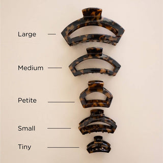 Open Petite Hair Clip in Tortoise