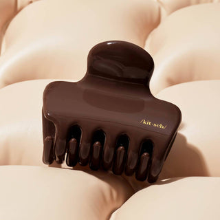 Plastic Puffy Cloud Clip in Chocolate // Kitsch