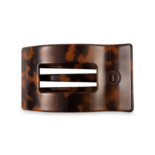 Flat Rectangle Medium Hair Clip in Tortoise