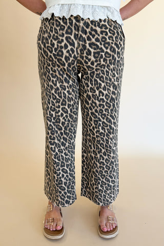 Olivia Wide Leg Leopard Jeans