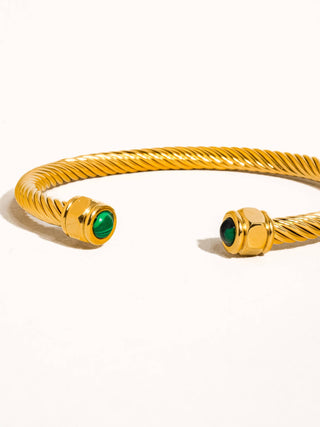 Vail Bangle in Green Gold
