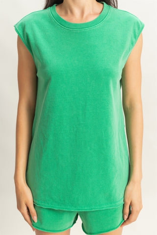 Calm My Mind Shorts in Green