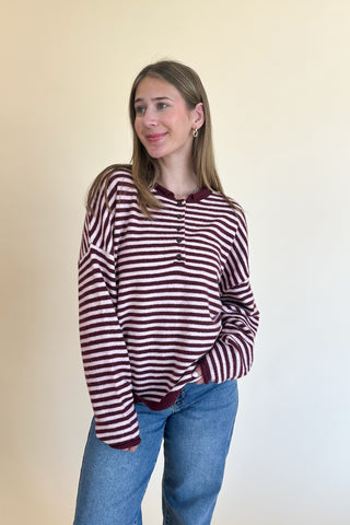 Henley Sweater Top