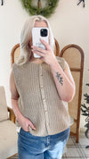 Uptown Girl Sweater Top In Stone