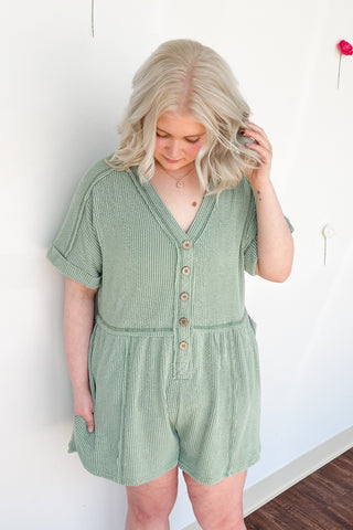 The Avery Romper in Sage