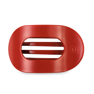 Flat Round Large Hair Clip in Red