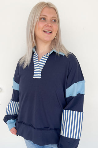 Veronica Sweater in Navy