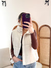 Zara Puffer Vest in Ivory