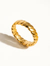 Pierre 18K Gold Plated Braided Stack Ring