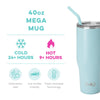 Shimmer Aquamarine Mega Mug (40oz) // Swig