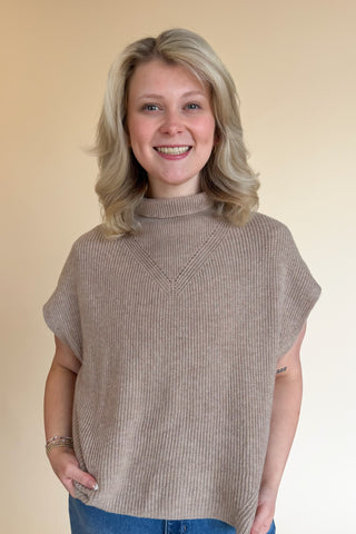 Natalie top in Oatmeal