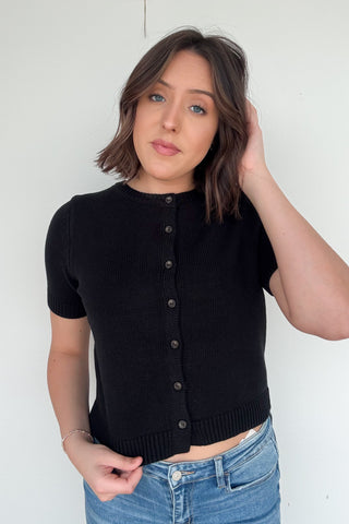 Karen Sweater Top in Black