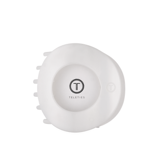 Flat Circle Large Hair Clip in Coconut White