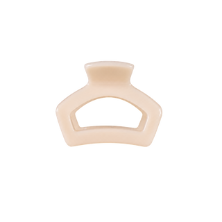 Open Petite Claw Clip in Almond Beige